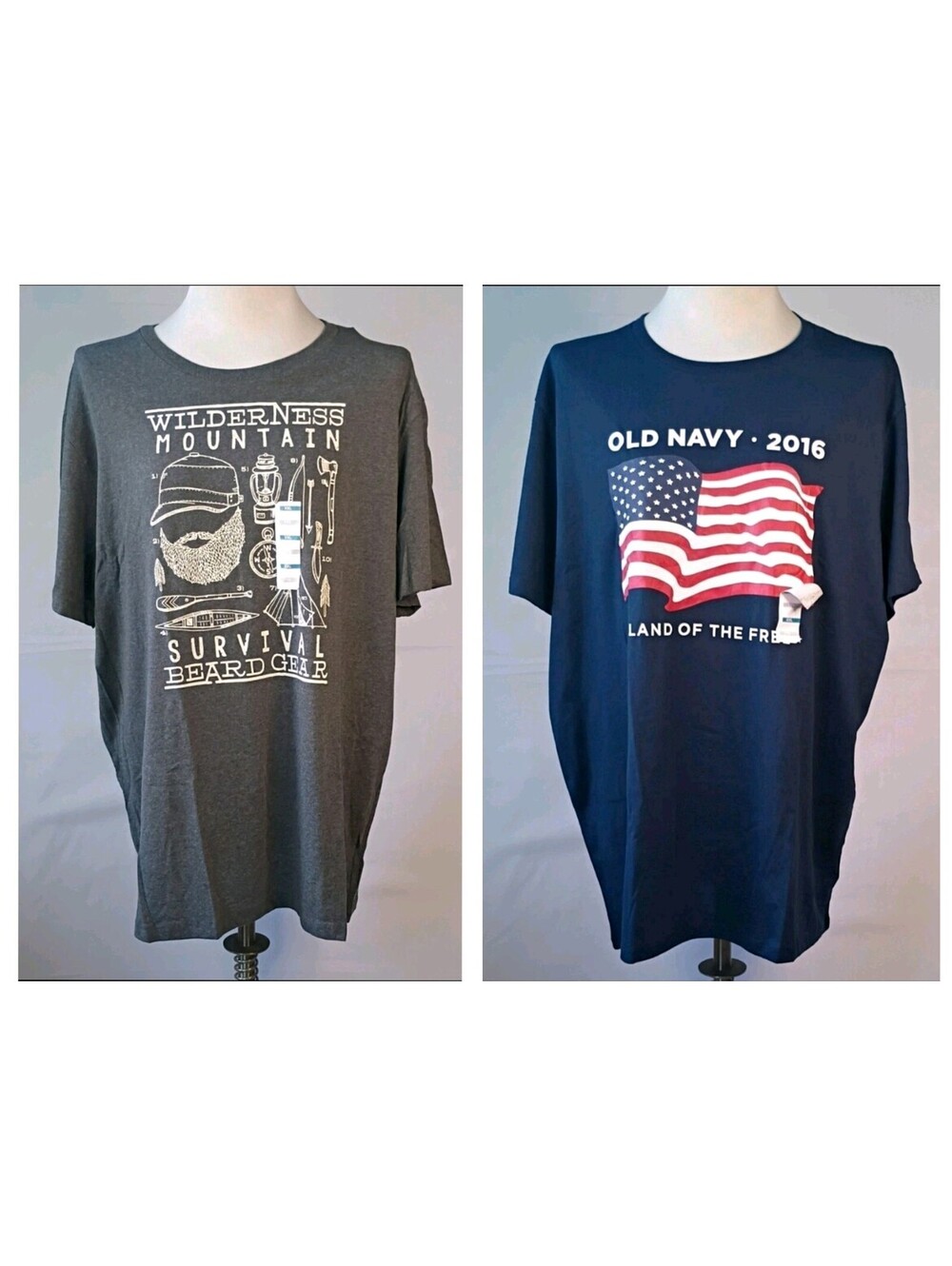 Lot of 2 Old Navy Graphic Mens T-Shirt Crew Neck Size XXL